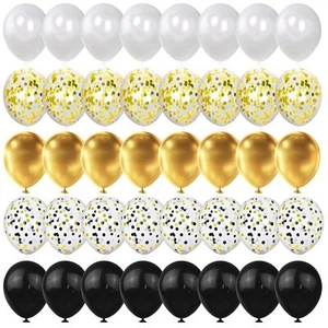 100pcs Chrome Metallic Balloons and Confetti Balloons 12 Inch Latex Party Bal... - Picture 1 of 7