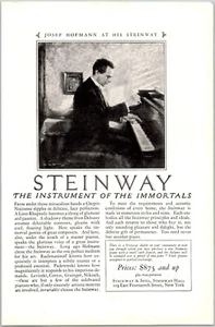 PRINT AD 1924 Steinway Piano Josef Hoffman 6.75 x 10 - Picture 1 of 3