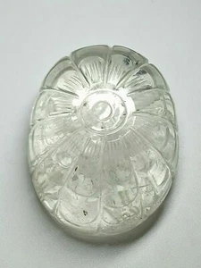 Crystal Quartz Handmade Carved Cabochon 95 grams in Weight 5 cm in Length - Picture 1 of 7