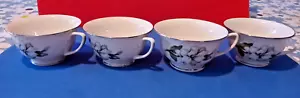 EMBASSY USA VITRIFIED CHINA DOGWOOD GOLD RIM TEA COFFEE (4) CUPS *NO SAUCERS* - Picture 1 of 9