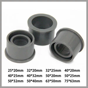 PVC Pipe Eccentric Reducing Bushing Fittings Connector Joints 20mm - 90mm Grey - Picture 1 of 6