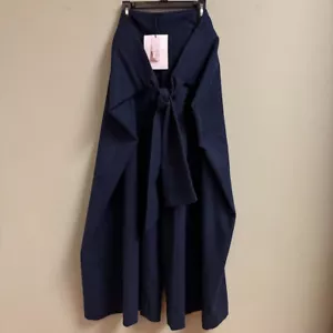 Tiche Womens Wrapover Kimono Pants Size 42 Italy Cotton Oversized Lagenlook Boho - Picture 1 of 20