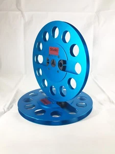 ONE PAIR   New  7" Anodized Aluminum  metal Reel to Reels  Blue - Picture 1 of 2