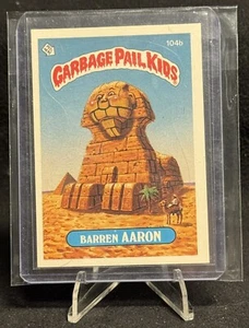 Tarjeta adhesiva Garbage Pail Kids 1986 GPK serie 3 OS3 Barren Aaron 104b ver escaneos - Imagen 1 de 3