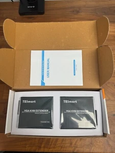TESmart 1080P 60Hz USB VGA KVM Extender Over Cat5e/Cat6 Ethernet (300m) - Photo 1/9