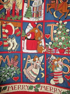 Gesteppter Stil Weihnachtswurf oder Wandhängung - 40"" x 33"" - doppelseitiges Design - Bild 1 von 9