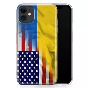 USA und Ukraine Flagge Unterstützung Stop War Hülle Cover für iPhone Samsung Galaxy Modell - Bild 1 von 9