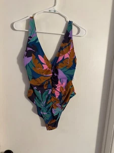 Youth NWT "Shade & Shade" multicolor, 1 piece padded swimsuit. Size Med (8-10) - Picture 1 of 2