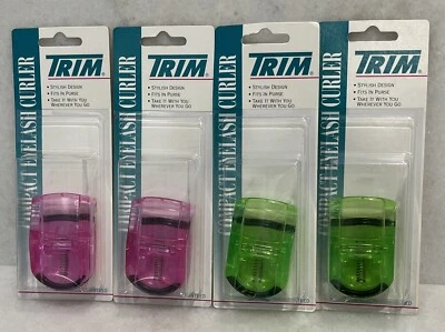 4 Trim Compact Eyelash Curler (2) Pink & (2) Green Travel - Image 1 of 2