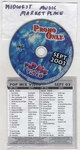 Pop Mix Video Promo Only DVD September 2003 - Celine Dion Staind Ataris 311 Live - Imagen 1 de 1