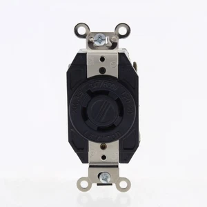 Leviton 2460-065 Turn Locking Receptacle Outlet Bulk L20-20R 20A 347/600V 3�Y - Foto 1 di 4