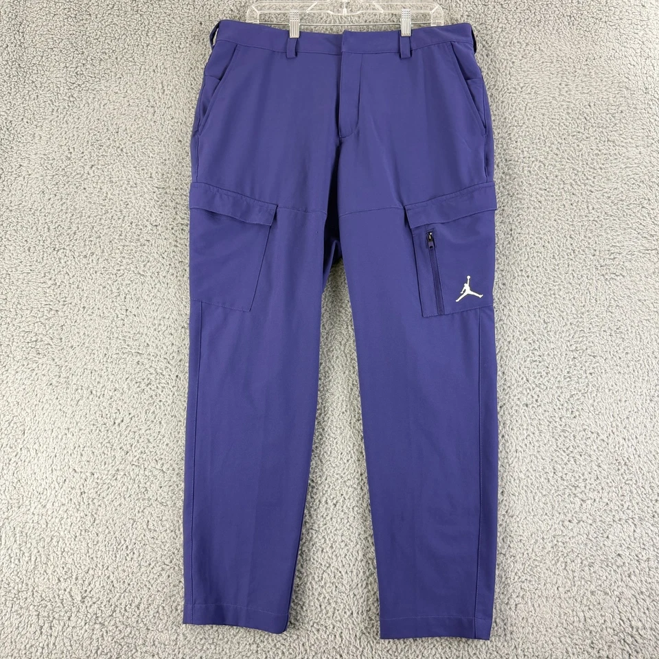 Calça Nike Air Jordan Repel Golf Cargo Masculina Tamanho 36x32 Roxa Slim Fit Atlética - Imagem 1 de 4
