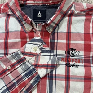 Gaastra Men Casual Shirt Plaid Baumwolle Cotton Large - Picture 1 of 17