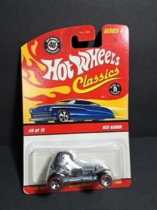 Hot Wheels Classics Series 4 #8/15 Red Baron in Silver Redline - Picture 1 of 10