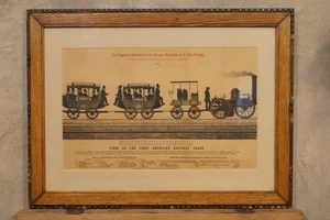 1885 World's Exposition New Orleans First American Railroad Train Lithograph - Picture 1 of 12