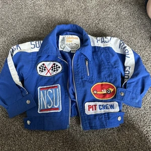 Vintage 80er Baby London Fog 18 Monate Racing Bomberjacke Reißverschluss - Bild 1 von 6