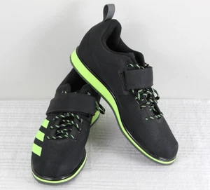 Adidas Herren Powerlift Gewichtheberschuhe 9 schwarz / neongrün gebraucht - gut - Bild 1 von 9