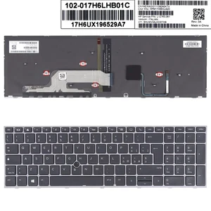IT Laptop Keyboard for HP Zbook 15 G5 17 G5 GRAY Frame Backlit Point Stick - Picture 1 of 5