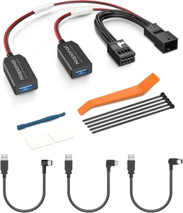 Adaptador de corriente para cámara de tablero GPS, (conector tipo B de 8 pines) cargador de cámara espejo Stati... - Imagen 1 de 8