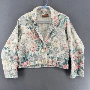 Chaqueta De Colección Años 80 90 Tapiz Algodón M/L? Boho romántico floral cottagecore sin talla - Imagen 1 de 17