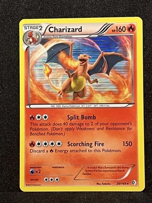 HOLOGRAPHIC CHARIZARD Holo B/W Boundaries Crossed Pokemon Card 20/149 - Image 1 of 4