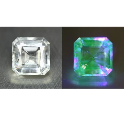 3.60 Cts" Antique 100 % Natural Untreated Mexican Uv Color Change HYALITE Opal " - Image 1 of 4