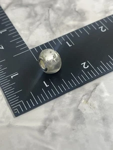 Pulsera de plata de ley 925 Italia cristal de Murano deslizante con cuentas metálicas - Imagen 1 de 4