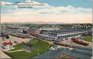Postal de Pittsfield 1917, Massachusetts "General Electric Co." vista de fábrica - Imagen 1 de 2