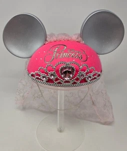 DISNEY PARKS EXKLUSIVE WARE ROSA & SILBER PRINZESSIN MAUS OHREN JUGEND OS - Bild 1 von 12
