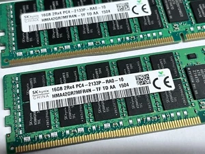 HYNIX 64GB DDR4 RAM: 4x 16GB 2Rx4 PC4-2133P-RA0-10 HMA42GR7MFR4N - TF TD AA 1504 - Bild 1 von 2