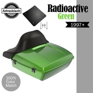 RADIOACTIVE GREEN Rushmore Chopped Tour Pack Wrap Around For Harley/Softail 97+ - Picture 1 of 12