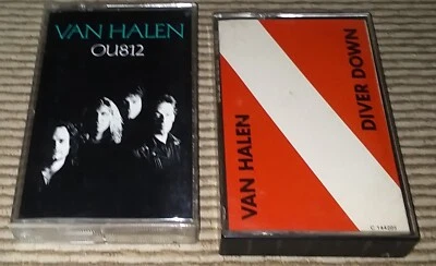 1980s VAN HALEN CASSETTE LOT: DIVER DOWN (1982) + OU812 (1988) - Image 1 of 3