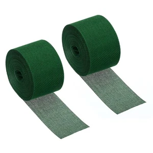 2pcs 2" Wide 11 Yards Burlap Fabric Ribbon Jute Crafts Roll Wrapping Green - Picture 1 of 6