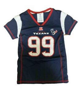JJ Watt Jersey NFL Houston Texans #99 Blue Football Girls Size Medium 7/8!!