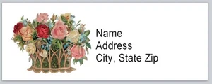 Personalized Address Labels Vintage Flowers (Bx 536) - Picture 1 of 3