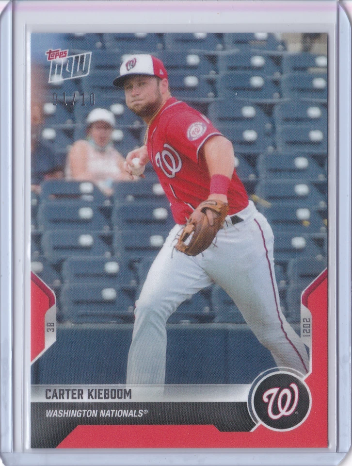 2021 Topps Now Road to Opening Day CARTER KIEBOOM Washington Nationals Red 1/10 - Image 1 of 1