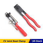 2Pcs CV Clamp + Joint Boot Clamps Pliers Ear Type Cutter Banding Tool Set