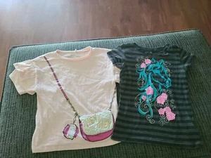 Lot of 2 gurls shirts Jessica Simpson Kids Girls Short Sleeve T-Shirt Top 6/6X - Picture 1 of 11
