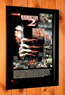 Resident Evil 2 Capcom Dreamcast GameCube Vintage Promo Small Poster / Ad Framed - Image 1 of 3