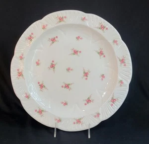 Round Platter 13 1/2" Chop Plate Shelley England Bridal Rose Dainty Shape - Picture 1 of 2