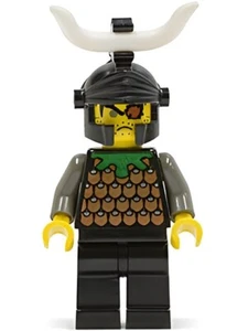 Lego Knights Kingdom I 6032 6096 Black Dragon Helmet w/ Horns Castle Minifigure - Picture 1 of 2