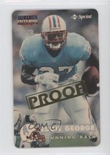 1996 Pro Line II Intense Sprint $3 Phone Cards Proof /96 Eddie George Rookie RC