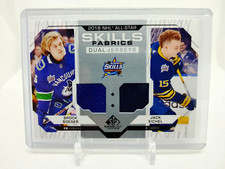 2018 SP Game-Used Jack Eichel Brock Boeser NHL All-Star Fabric Dual Jersey Patch