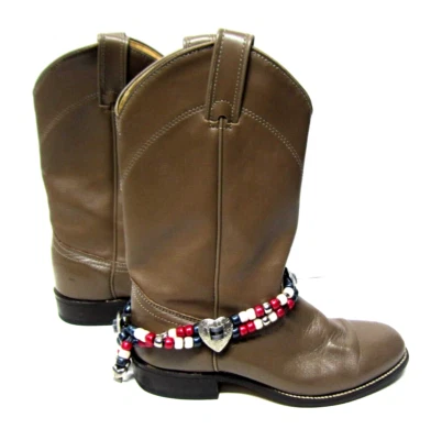 Laredo Cowgirl Boots Womens 6.5 M Leather USA Made Western Tan 6933 Mid Calf - Image 1 of 4