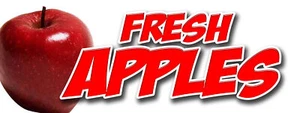 FRISCHE ÄPFEL AUFKLEBER Sticker Apfel Obst Ständer Wagen produzieren Gemüse Banane - Bild 1 von 1