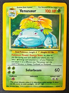 Pokemon WOTC Karte - Venusaur - Base Set - Holo Rare - 15/102 - LP - Bild 1 von 12