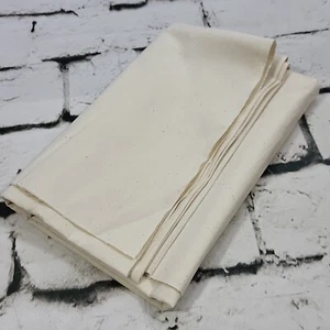 Vintage Fabric Off-White Speckled Raw Texture Measures 45" X 1 Yard - Picture 1 of 9