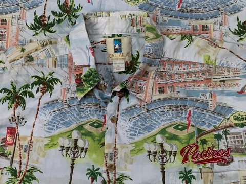 KAHALA PETCO PARK San Diego Padres Hawaiian Shirt XL Mens Baseball Button Up Cover