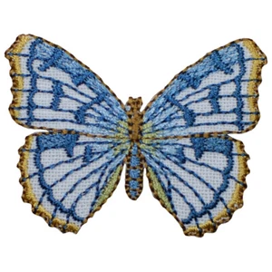 Blue Butterfly Applique Patch - Insect, Bug Badge 2" (Iron on) - Picture 1 of 1