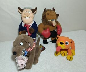 VTG Famous Meanies Plush Collectibles Lot of 4 with tags Bill Clinton and others
